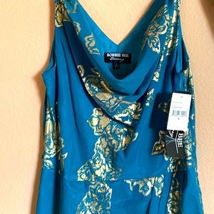 Modern Teal /Gold Social Dress